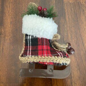 Christmas House Ice Skate Ornaments Plaid Holiday Decor Skates Christmas!